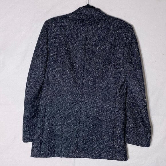 Vintage The Bay Shipley Charcoal Grey Wool Silk Blend Blazer 39R - Picture 12 of 13